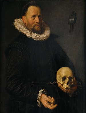 Frans Hals: Portrait of a Man holding a Skull